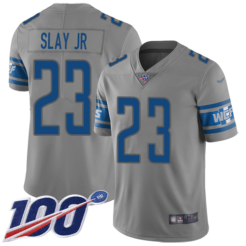 Detroit Lions Limited Gray Men Darius Slay Jersey NFL Football #23 100th Season Inverted Legend